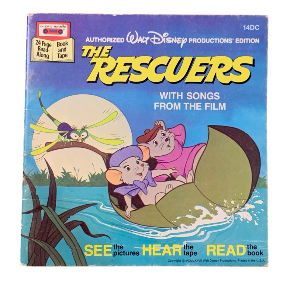 The Rescuers Book Paperback Vintage Walt Disney